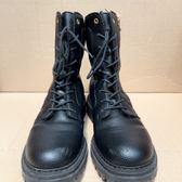 Rieker Botas militares de piel negra con cremallera · Foto 3