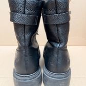 Rieker Botas militares de piel negra con cremallera · Foto 7