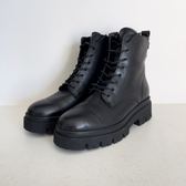 Tamaris Botines militares plataforma cuero negro · Foto 1