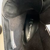 Tamaris Botines militares plataforma cuero negro · Foto 14
