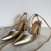 Even&Odd Even&Odd Tacones de tiras al tobillo doradas · Photo 2