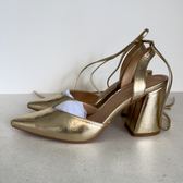 Even&Odd Even&Odd Tacones de tiras al tobillo doradas · Photo 3