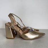 Even&Odd Even&Odd Tacones de tiras al tobillo doradas · Photo 5