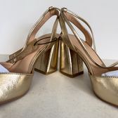 Even&Odd Even&Odd Tacones de tiras al tobillo doradas · Photo 8
