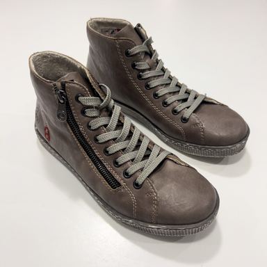 Rieker · Rieker Sneakers altas con cremallera lateral · Gris, Marrón