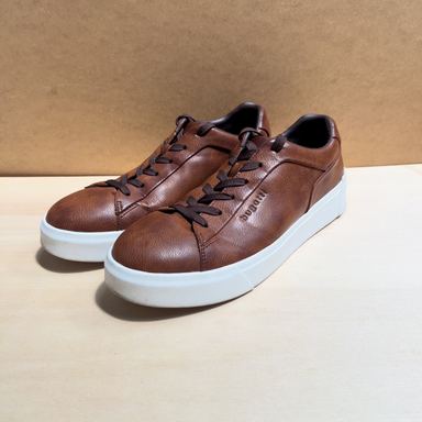 Bugati · Sneakers cuero marrón casual · Marrón, Blanco