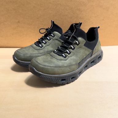 Rieker · Zapatillas deportivas suela técnica · Verde, Negro